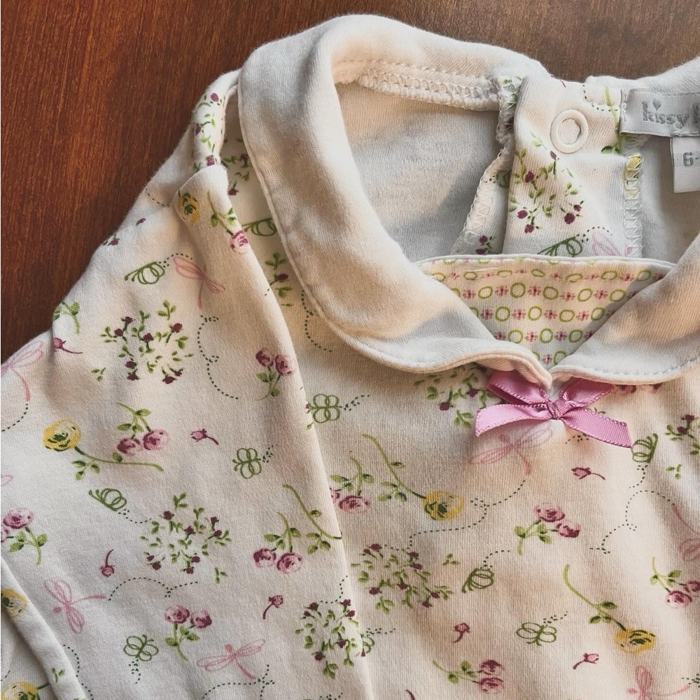 Kissy Kissy white dragonfly garden onesie